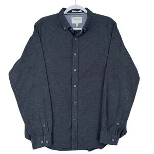 HERITAGE REPORT COLLECTION Men's Slim Fit Button Down Shirt Charcoal XL‎ Cotton